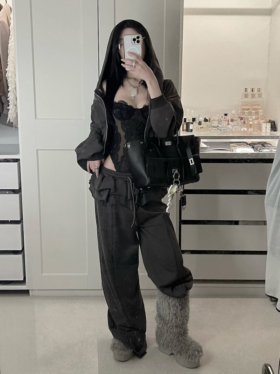 モデル：160cm（着用サイズ：FREE　着用カラー：C-GRY）