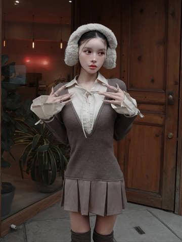 モデル：160cm（着用サイズ：FREE　着用カラー：MOC）