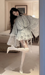 モデル：160cm（着用サイズ：FREE　着用カラー：SAX）