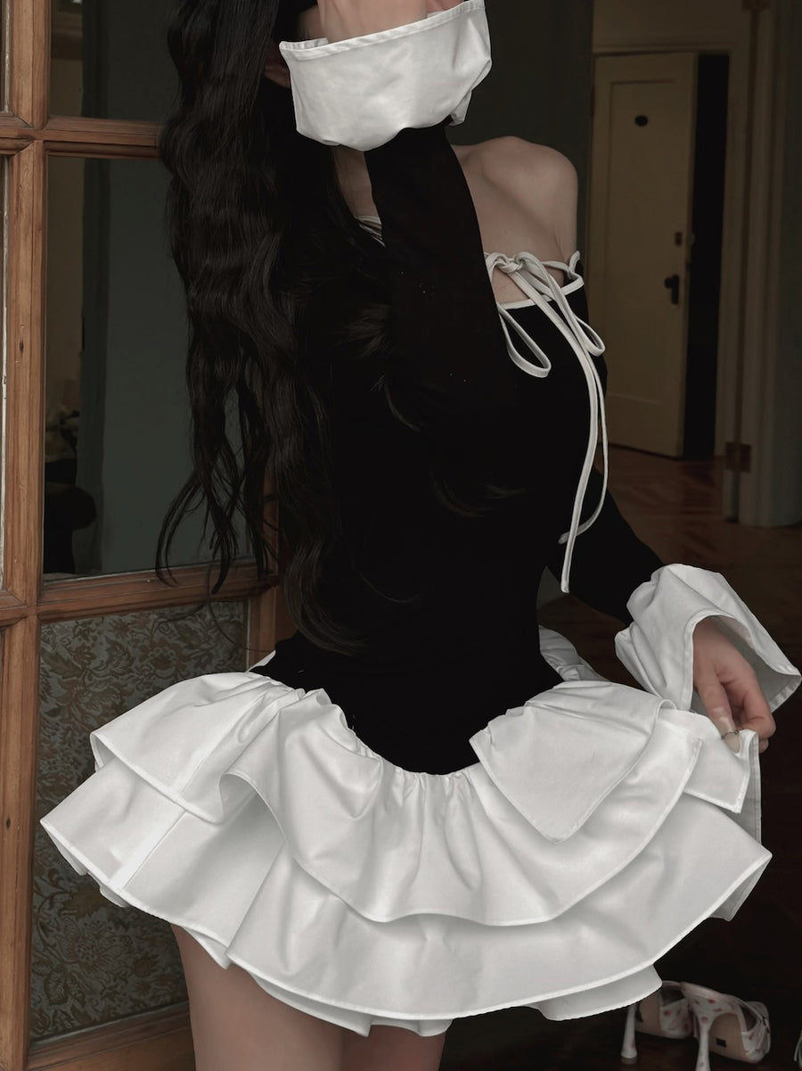 モデル：160cm（着用サイズ：FREE　着用カラー：BLK）