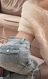 モデル：160cm（着用サイズ：XS　着用カラー：I-BLU）