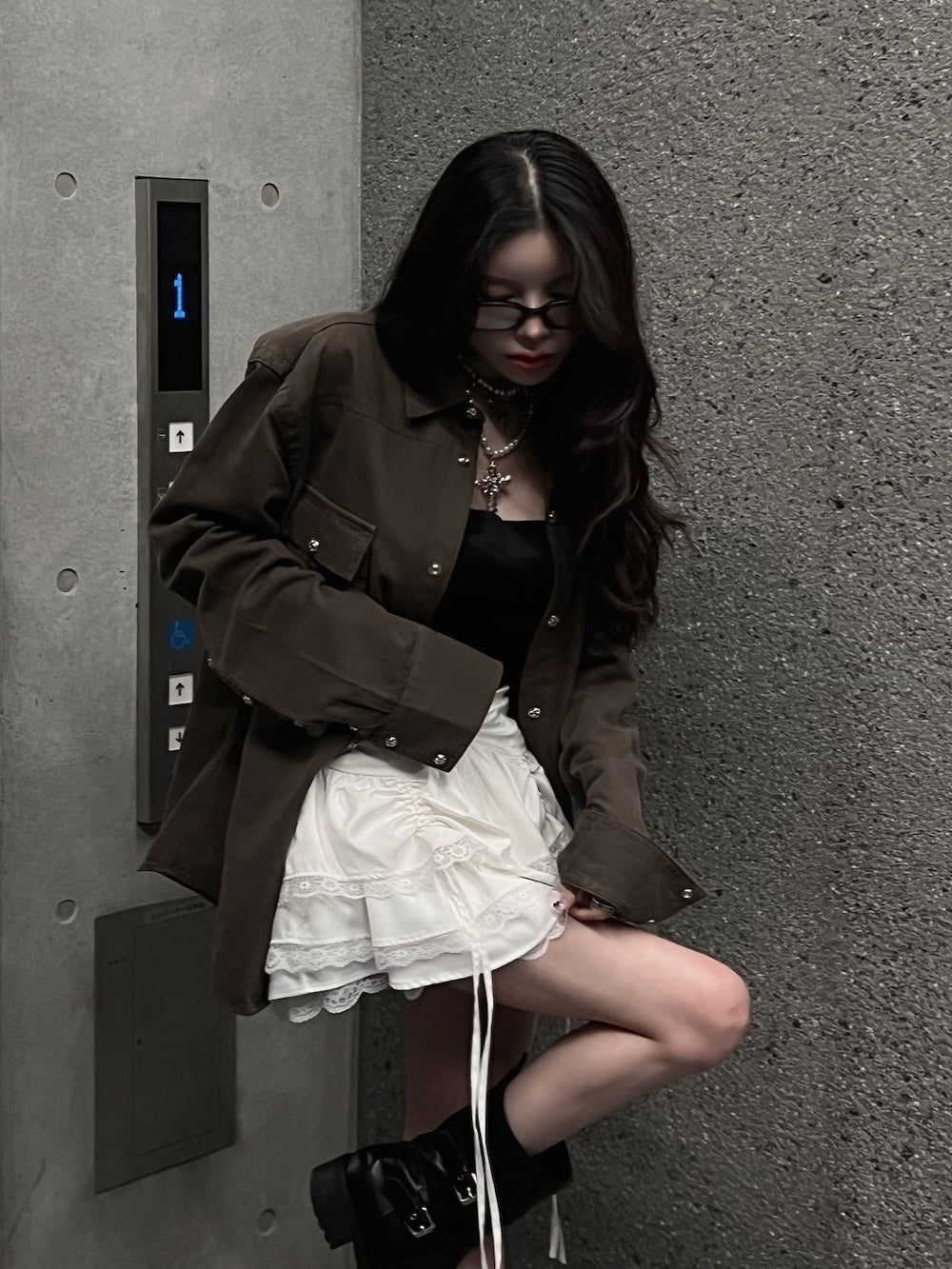 ランダムフリルミニスカート