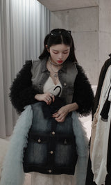 モデル：160cm（着用サイズ：FREE　着用カラー：BLK）