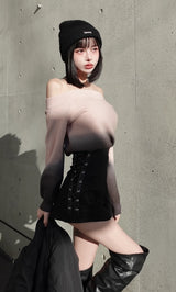 モデル：160cm（着用サイズ：S　着用カラー：BLK）
