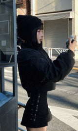 モデル：160cm（着用サイズ：S　着用カラー：BLK）