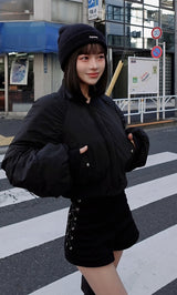 モデル：160cm（着用サイズ：S　着用カラー：BLK）