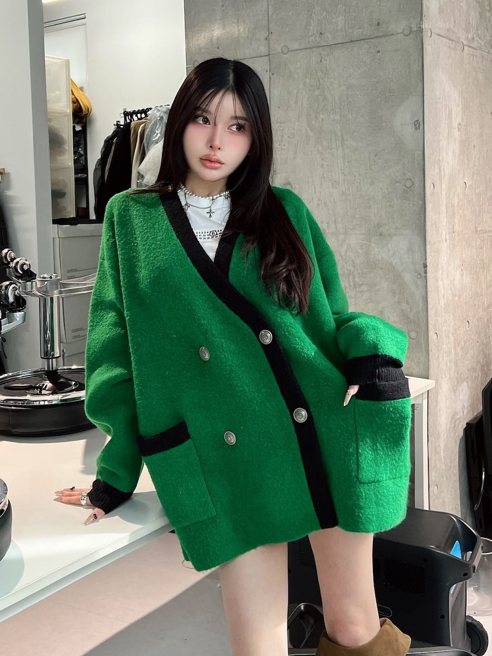 パイピングオーバーニットカーディガン パイピングオーバーニットカーディガン – Darich (ダーリッチ)