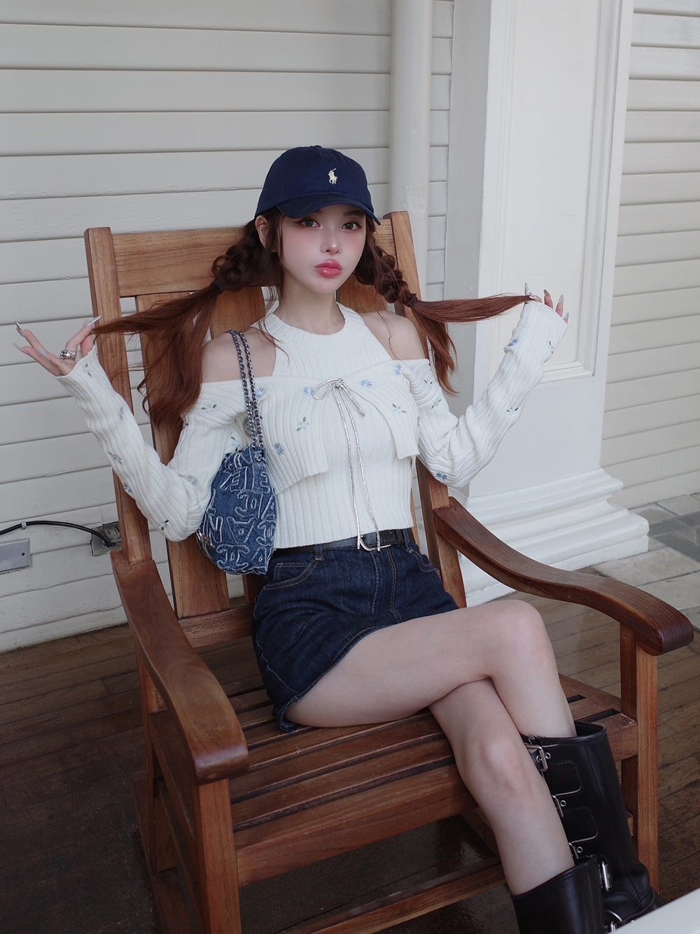 モデル：160cm（着用サイズ：FREE　着用カラー：WHT）