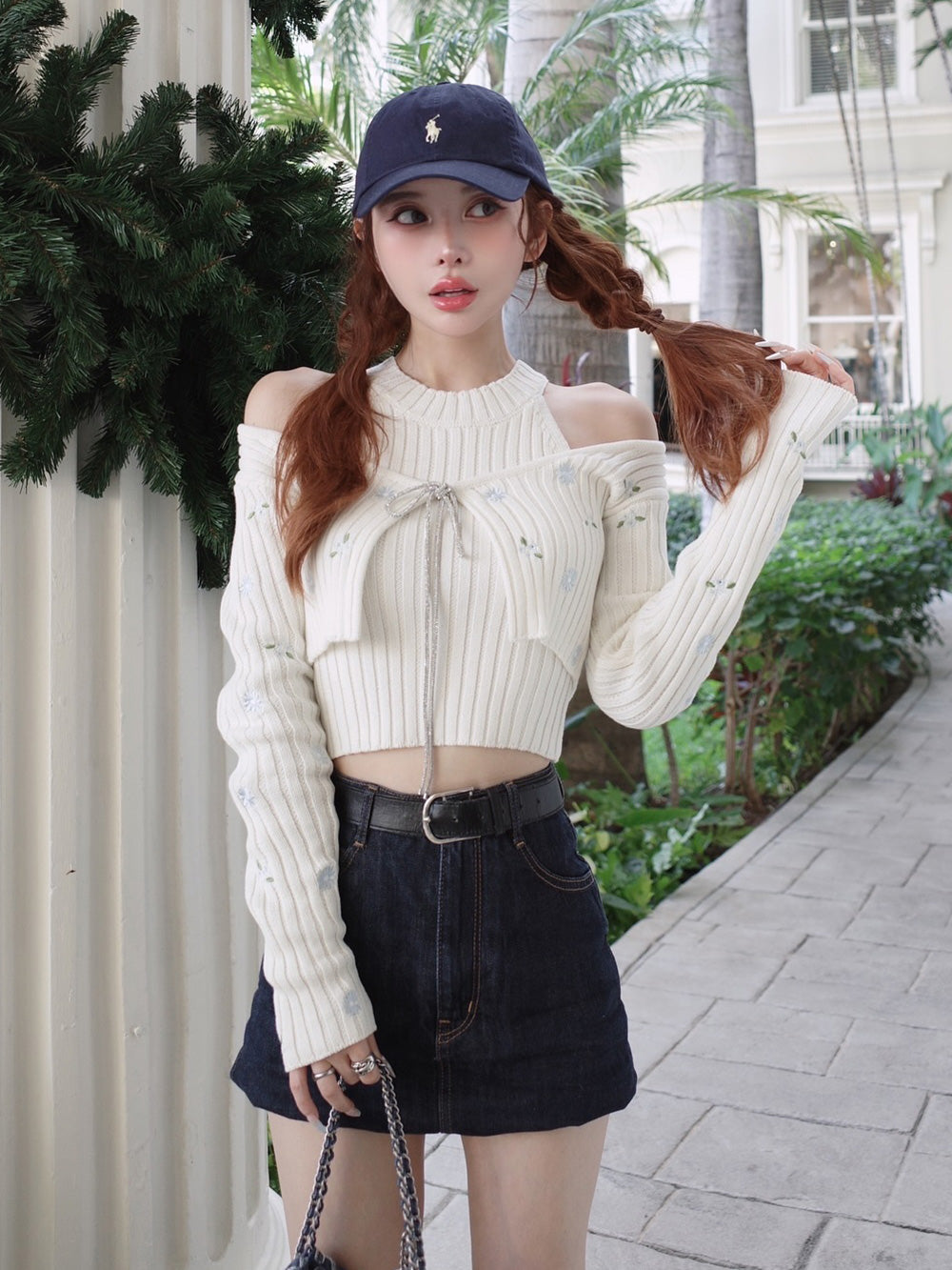 モデル：160cm（着用サイズ：FREE　着用カラー：WHT）