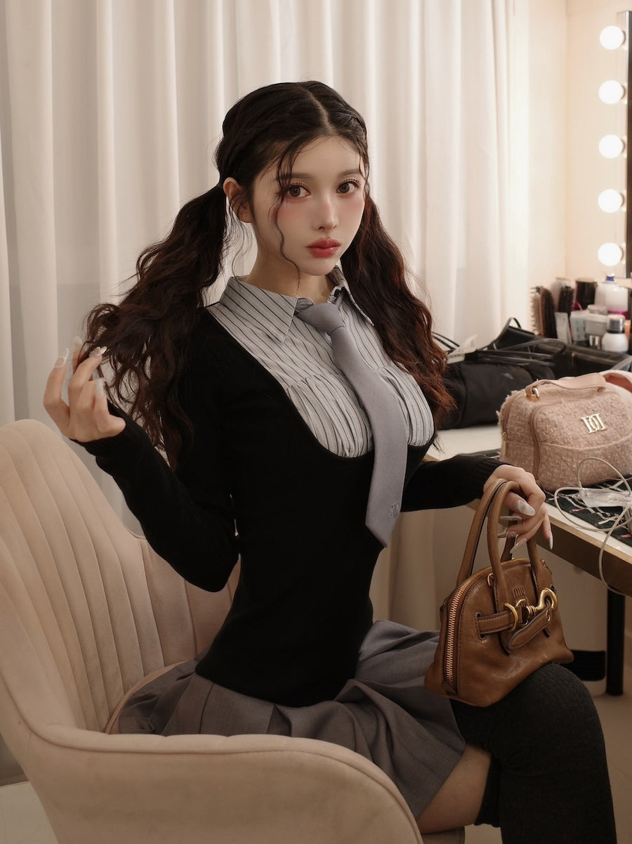 モデル：160cm（着用サイズ：FREE　着用カラー：BLK）