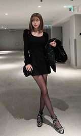モデル：160cm（着用サイズ：FREE　着用カラー：BLK）