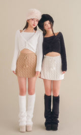【WHT】160cm/FREE 【BLK】155cm/FREE