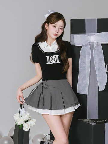 モデル：158cm（着用サイズ：FREE　着用カラー：BLK）