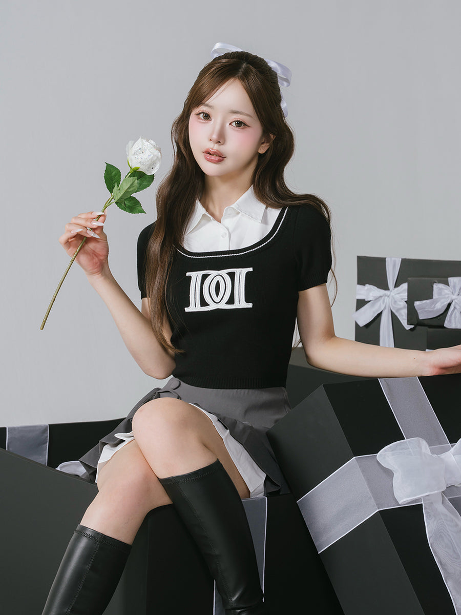 モデル：158cm（着用サイズ：FREE　着用カラー：BLK）