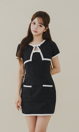 モデル：158cm（着用サイズ：FREE　着用カラー：BLK）