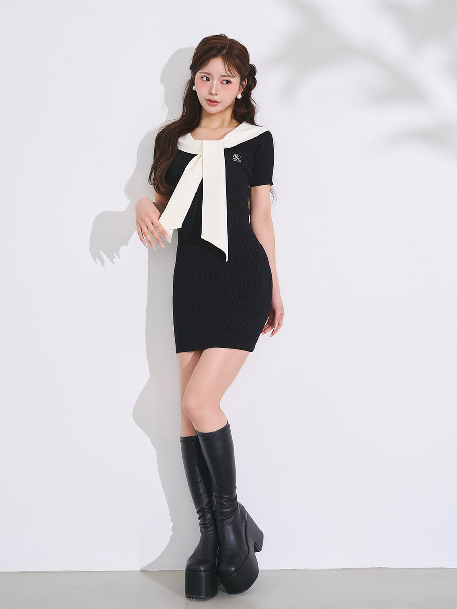 モデル：158cm（着用サイズ：FREE　着用カラー：BLK）