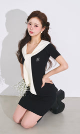 モデル：158cm（着用サイズ：FREE　着用カラー：BLK）