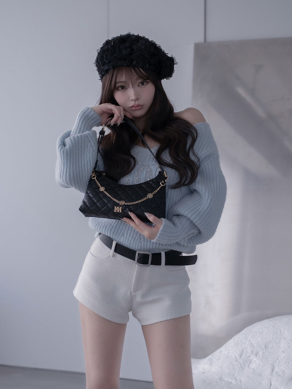 サイズ：FREE　カラー：BLK