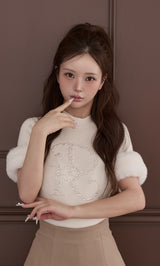 モデル：158cm（着用サイズ：FREE　着用カラー：IVO）