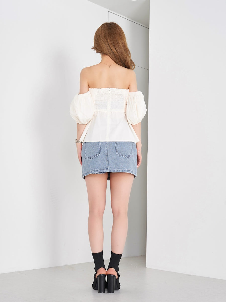 モデル：158cm（着用サイズ：FREE　着用カラー：IVO）