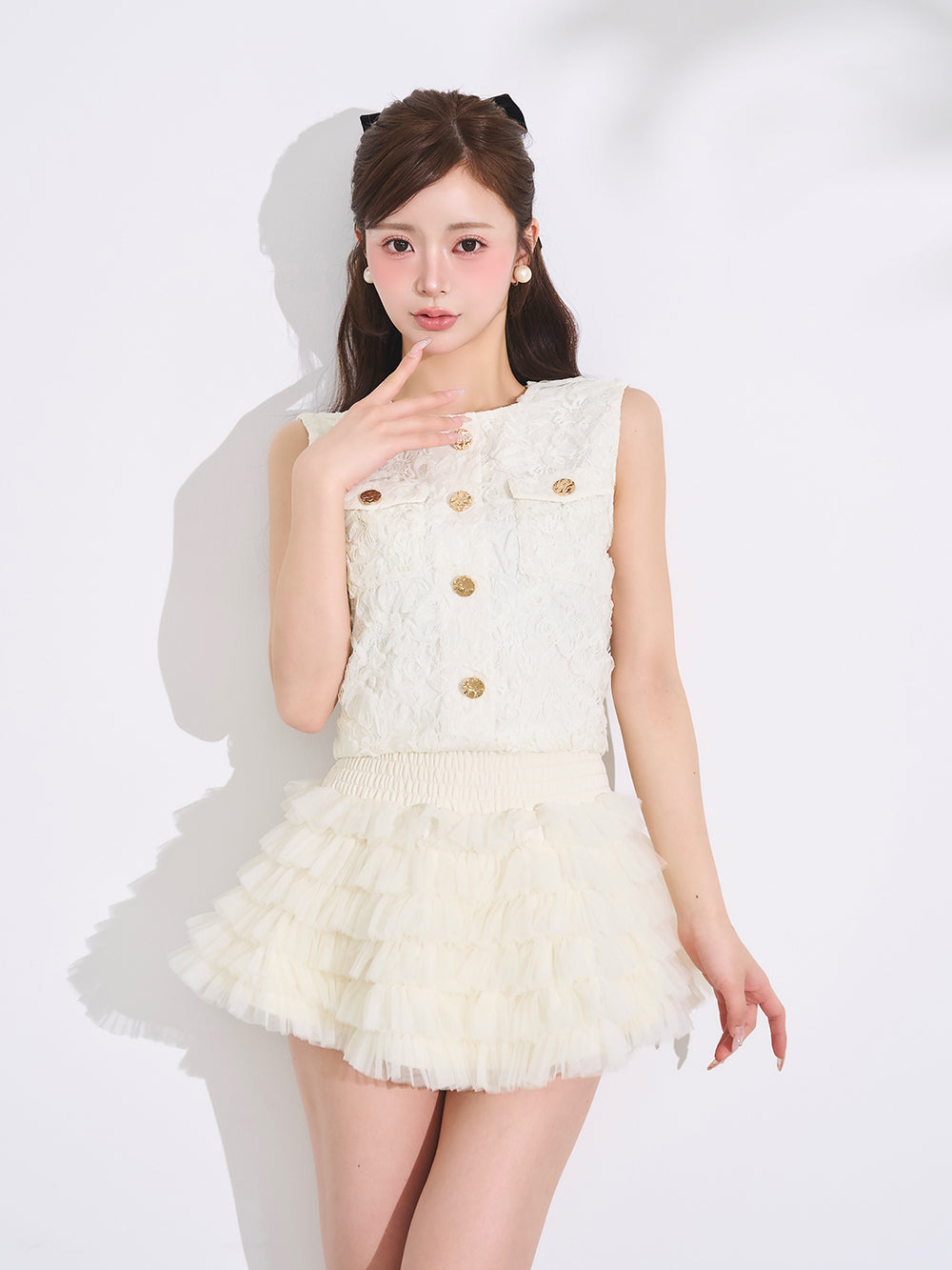 Treat Ürself 白チュールミニスカート SKIRTS – Treat Ürself