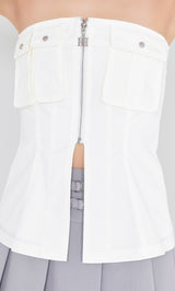 モデル：158cm（着用サイズ：FREE　着用カラー：WHT）
