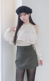 モデル：158cm（着用サイズ：FREE　着用カラー：WHT）