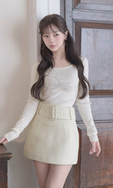 2/28までの出品‼️【Darich】シェイプラインベルトツイードミニスカート シェイプラインベルトツイードミニスカート – Darich