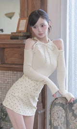 モデル：158cm（着用サイズ：FREE　着用カラー：IVO）