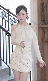 リボンビジューアメスリニットトップス – Darich (ダーリッチ)