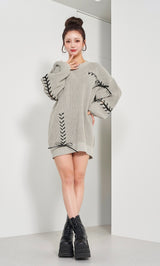 モデル：158cm（着用サイズ：FREE　着用カラー：GRY）
