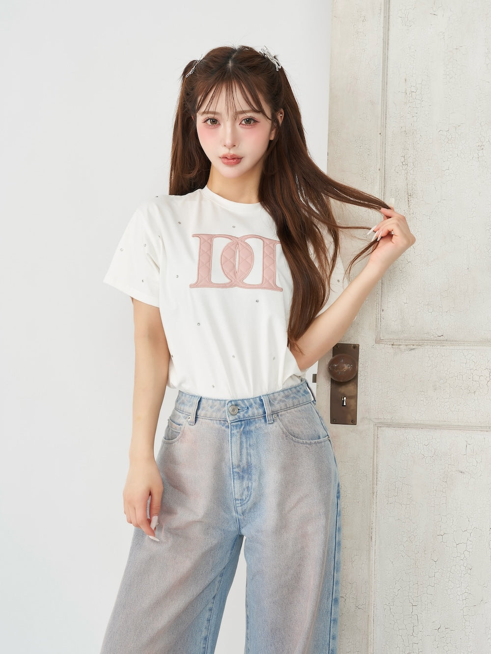 キルティングアップリケビジューTシャツ – Darich (ダーリッチ)