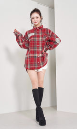 モデル：158cm（着用サイズ：FREE　着用カラー：BRD）