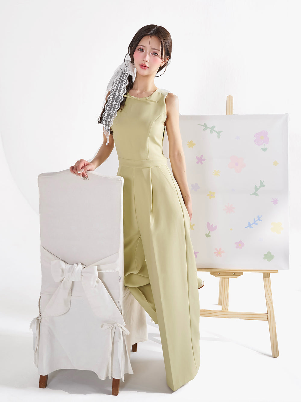 モデル：158cm（着用サイズ：FREE　着用カラー：LIM）