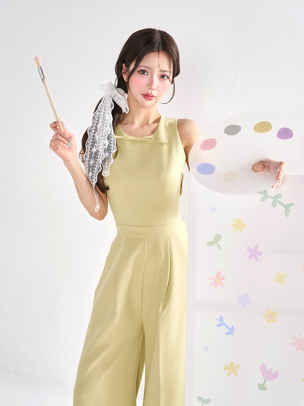 モデル：158cm（着用サイズ：FREE　着用カラー：LIM）