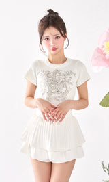 モデル：158cm（着用サイズ：S　着用カラー：WHT）