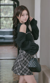 モデル：158cm（着用サイズ：FREE　着用カラー：BLK）