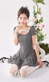 モデル：158cm（着用サイズ：FREE　着用カラー：GRY）