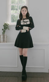 モデル：158cm（着用サイズ：FREE　着用カラー：BLK）