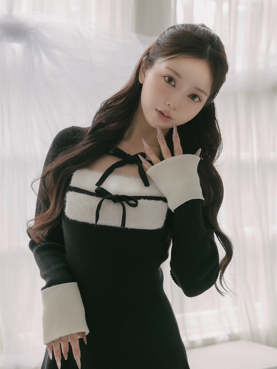 モデル：158cm（着用サイズ：FREE　着用カラー：BLK）