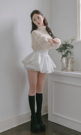 モデル：158cm（着用サイズ：FREE　着用カラー：WHT）