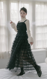 モデル：158cm（着用サイズ：FREE　着用カラー：BLK）