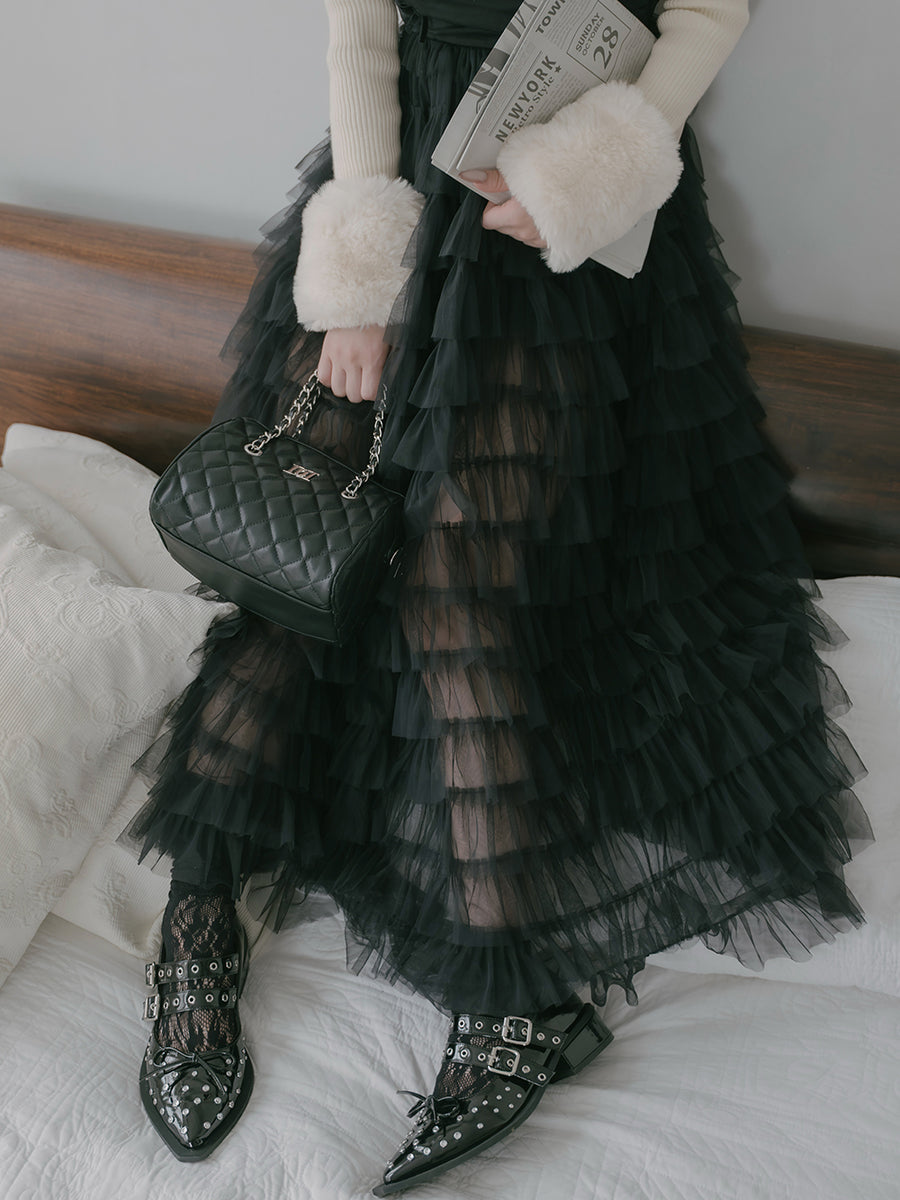 モデル：158cm（着用サイズ：FREE　着用カラー：BLK）