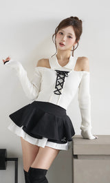モデル：158cm（着用サイズ：FREE　着用カラー：WHT）