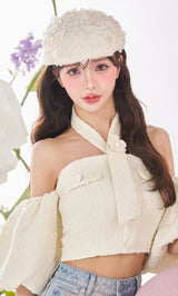 モデル：158cm（着用サイズ：FREE　着用カラー：WHT）