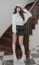 モデル：158cm（着用サイズ：FREE　着用カラー：BLK）