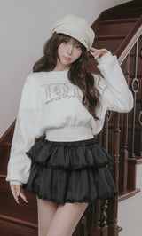 ビジューロゴパフニットトップス – Darich (ダーリッチ)