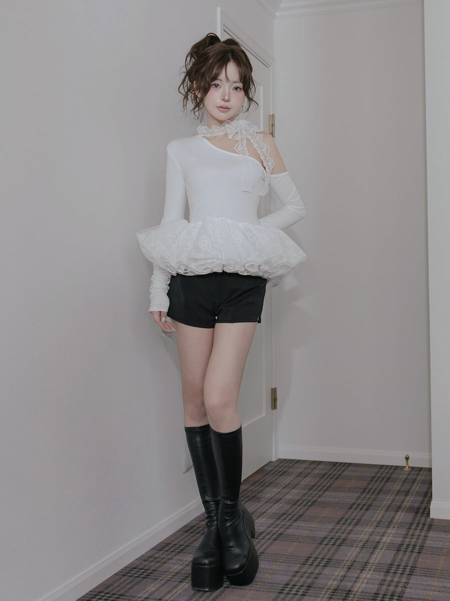 モデル：158cm（着用サイズ：FREE　着用カラー：WHT）