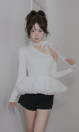 モデル：158cm（着用サイズ：FREE　着用カラー：WHT）