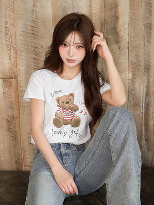 イラストDベアTシャツ